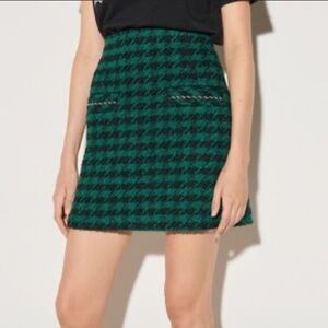Sandro Claudie Houndstooth Mini Skirt Size 4 NWT